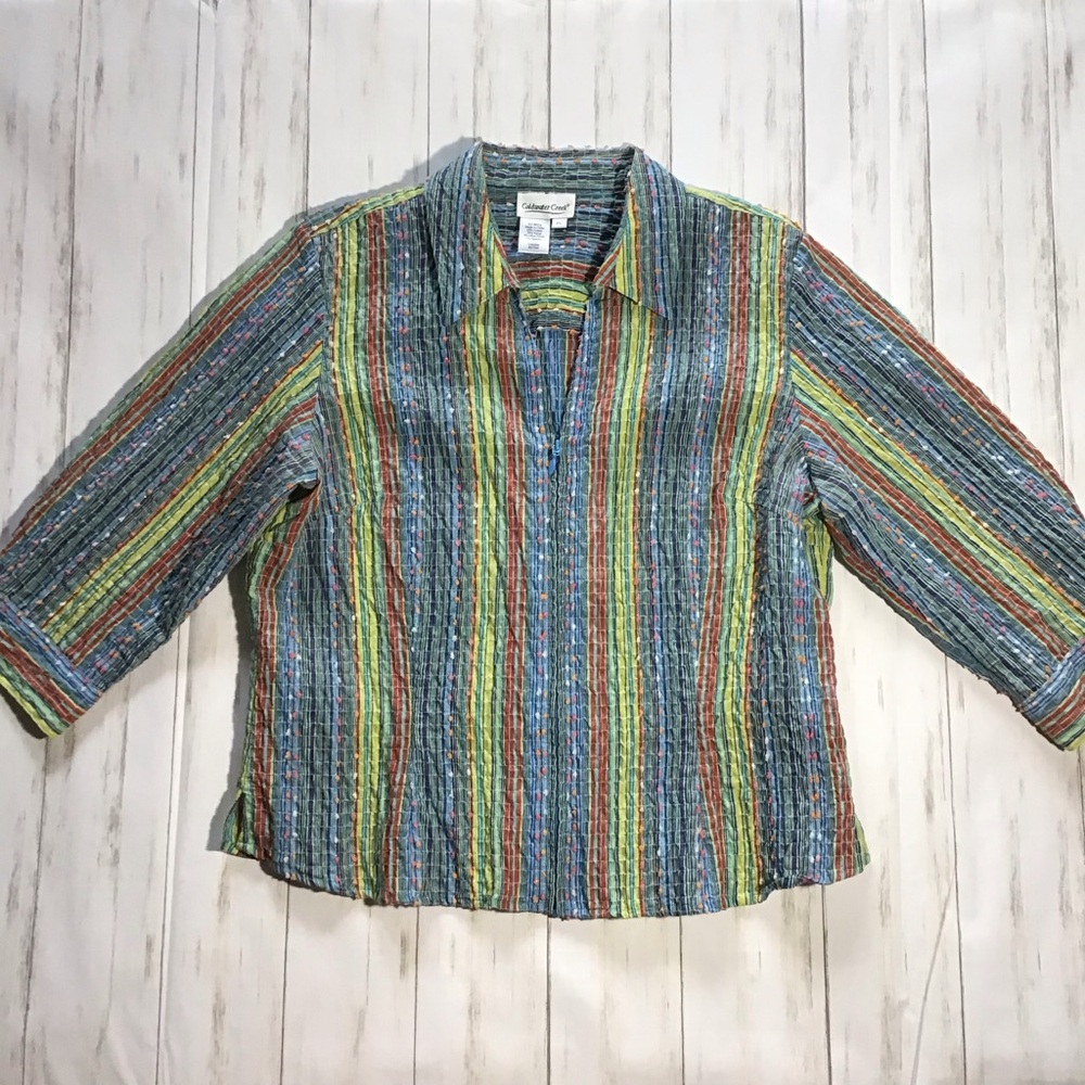 Petite - Coldwater Creek Zip Up Shirt/Jacket